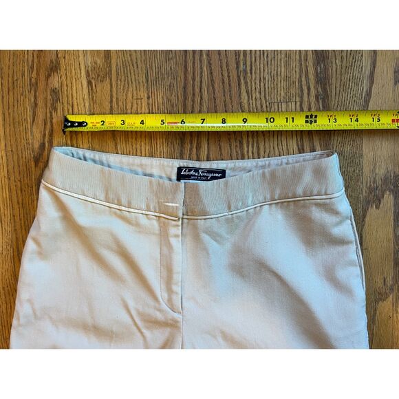 Salvatore Ferragamo Beige Wool Pants Trousers  Women's Size 6 - Picture 7 of 10